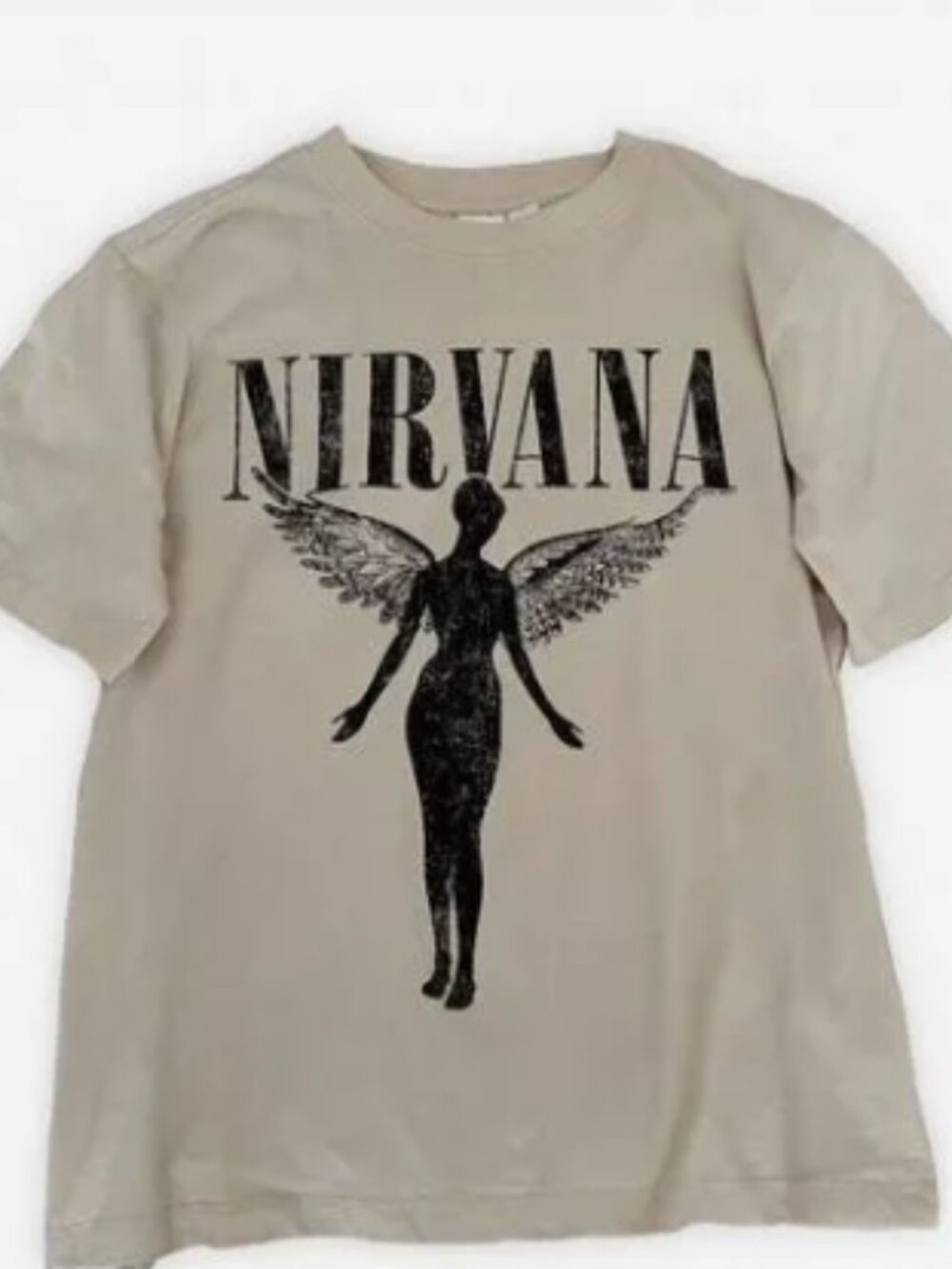 Nirvana In Utero Angel Graphic T-Shirt – Beige